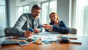 신용카드 현금화 옵션을 상담하는 금융 전문의 모습