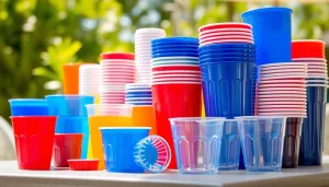 Enjoying beverages in assorted Plastic Cups that enhance any party atmosphere.