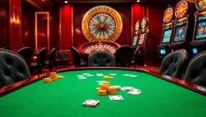 Experience high-stakes gaming at god55 with luxurious poker tables and vibrant slot machines.