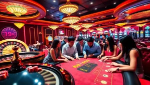 Experience the thrill of winning with 13win at a vibrant casino table.