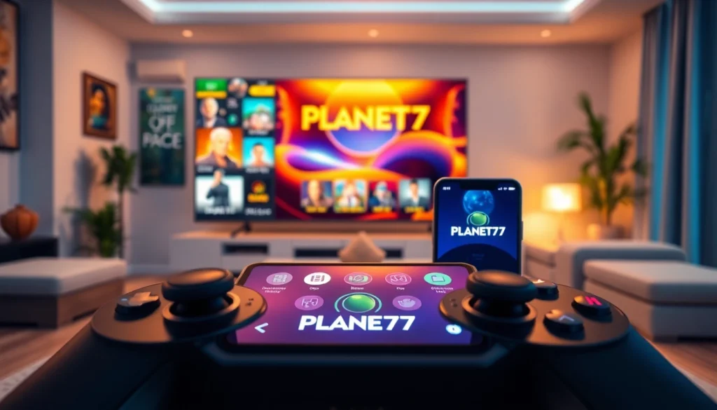 Menampilkan pengalaman seru bermain PLANET77 game dengan tampilan antarmuka yang dinamis.