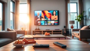 Stream IPTV effortlessly at https://bosstv.ca in a cozy, modern living room setup.