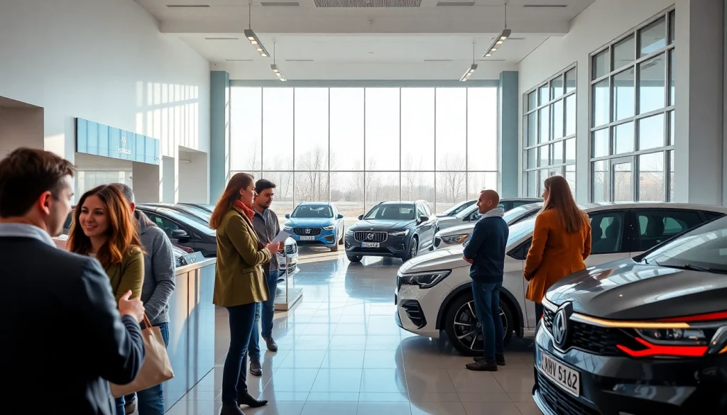 Chirie auto services in Chișinău showcasing modern cars and friendly staff.