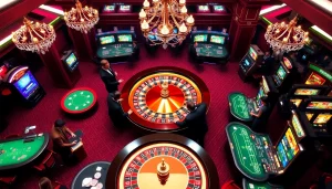 Feel the thrill of gaming at u888 with players strategically betting at a vibrant casino table.