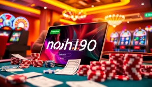 Nohu90 online gambling platform showcasing various casino games and a vibrant gaming interface