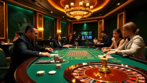 Experience the thrilling gameplay at MMOO with vibrant casino tables and engaging players.