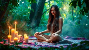 Experience intuitive readings at https://julielynn.co with a mystical forest backdrop.