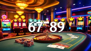 Play poker and bet with a chance to win 6789 and other rewards in a vibrant casino.