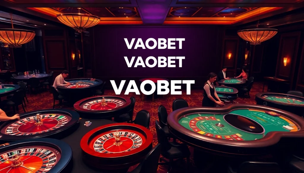 VAOBET live casino experience with professional dealers, roulette, and poker tables for thrilling gameplay.