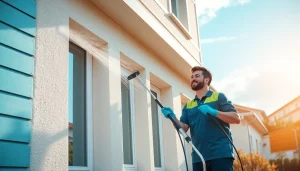 Experience efficient facade cleaning services with a focus on value and eco-friendly methods, showcasing čiščenje fasade cena.