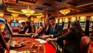 FABET offers high-stakes gaming experiences with poker chips and casino tables.