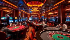 Players enjoying intense games at PG 66 casino, showcasing vibrant tables and thrilling action.