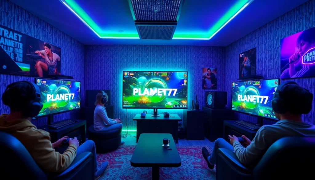 Menggambarkan pengalaman bermain PLANET77 game dengan pemain yang terlibat, menciptakan suasana menarik.