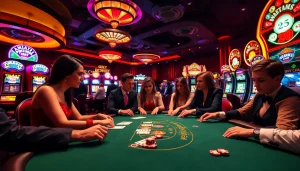 Engaging casino gaming at https://casinodeets.com with players in a lively atmosphere.
