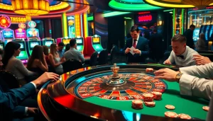 S88vip players eagerly placing bets at a luxurious roulette table in an upscale casino.