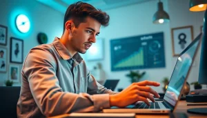 Optimizing strategies to boost sales on deviens-dropshipper.fr with a focused entrepreneur at work.