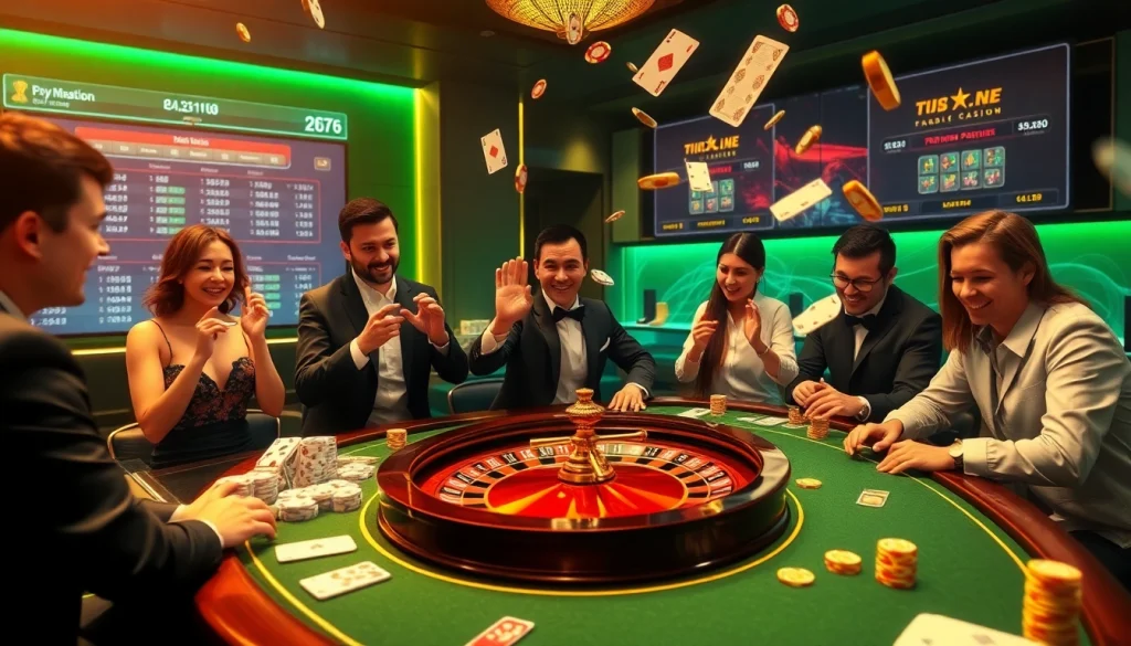 KJC facilitates thrilling online casino experiences with dynamic gaming scenes and vibrant player engagement.
