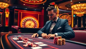 Experience the thrill of betting at Go8 casino with vibrant poker chips and cards.