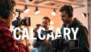 Showcase of a Video Production Company Calgary team in action on set, capturing creativity and professionalism.