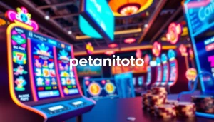 Petanitoto menyajikan suasana permainan slot online yang seru dan penuh warna.