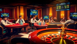 Elevating the excitement at DU388 with poker chips and a roulette wheel in a luxurious casino.