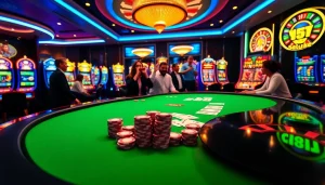 Experience the thrill of gambling at HM88 with vibrant casino tables and exciting players.