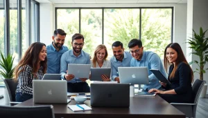 Création de site web et branding numérique sur bourgogne-com.fr dans un bureau moderne.