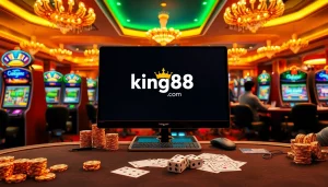 Experience thrilling online gaming at king88.com with vibrant slots and elegant casino tables.
