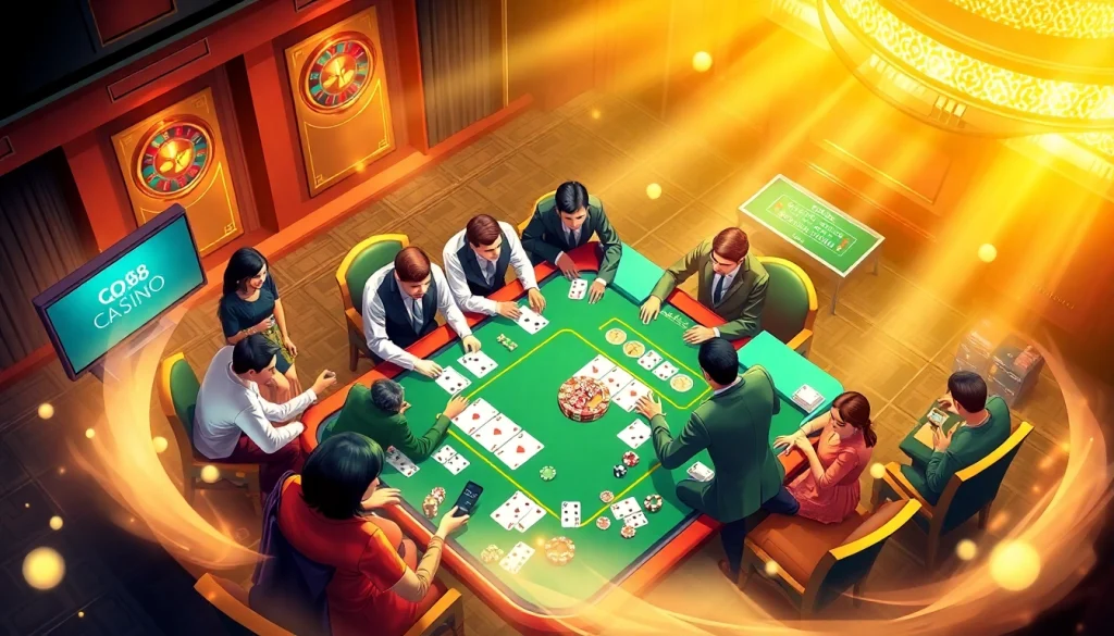 Experience the thrill at Trang Chủ QQ88 with exciting casino games and lively players.