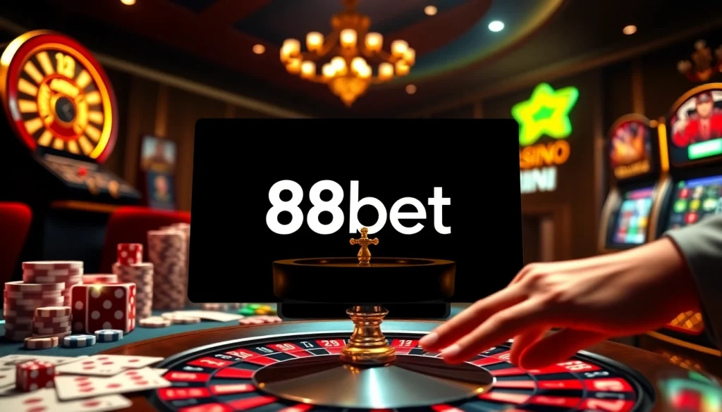 Experience thrilling gameplay at 88bet with exciting casino table games and vibrant slot machines.