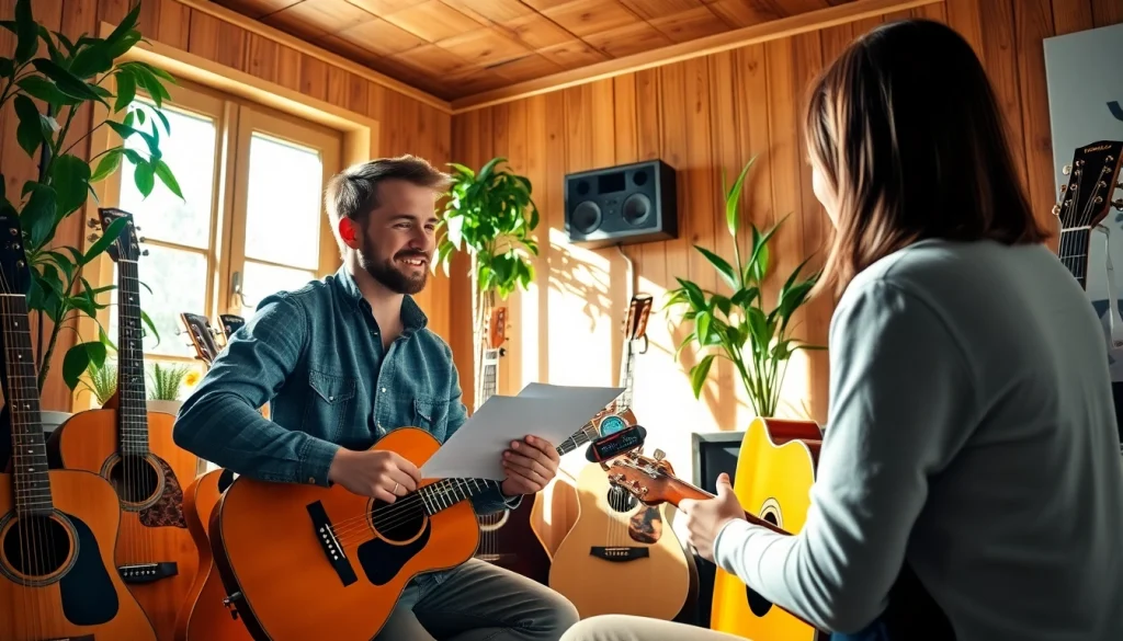 Join guitar lessons at https://guitarlessons.co.uk with an experienced teacher in a welcoming studio.