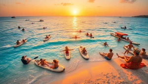 datanisle.com에서 제공하는 다양한 여행 체험을 배경으로 한 해변에서의 즐거운 모습.