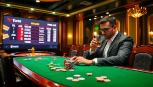 Experience the excitement of poker at a casino with 7m live scores displayed upfront.