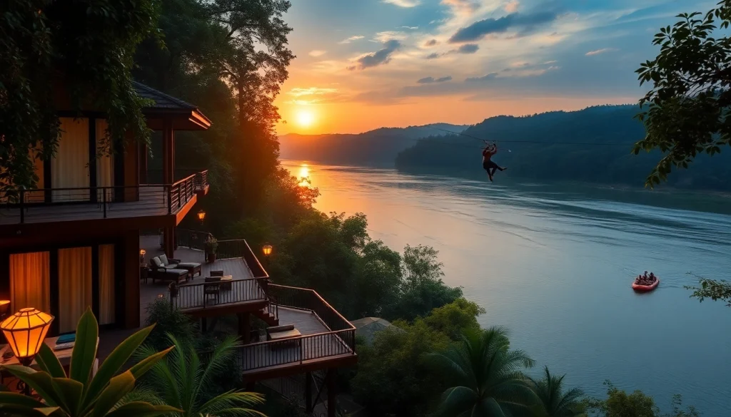 Dandeli Resorts offering luxurious river views amidst lush forest scenery.