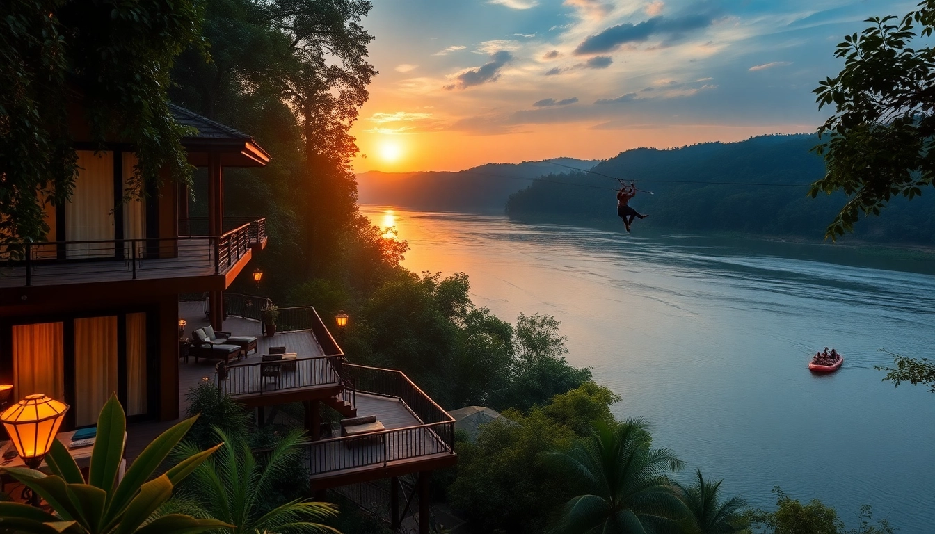 Dandeli Resorts offering luxurious river views amidst lush forest scenery.