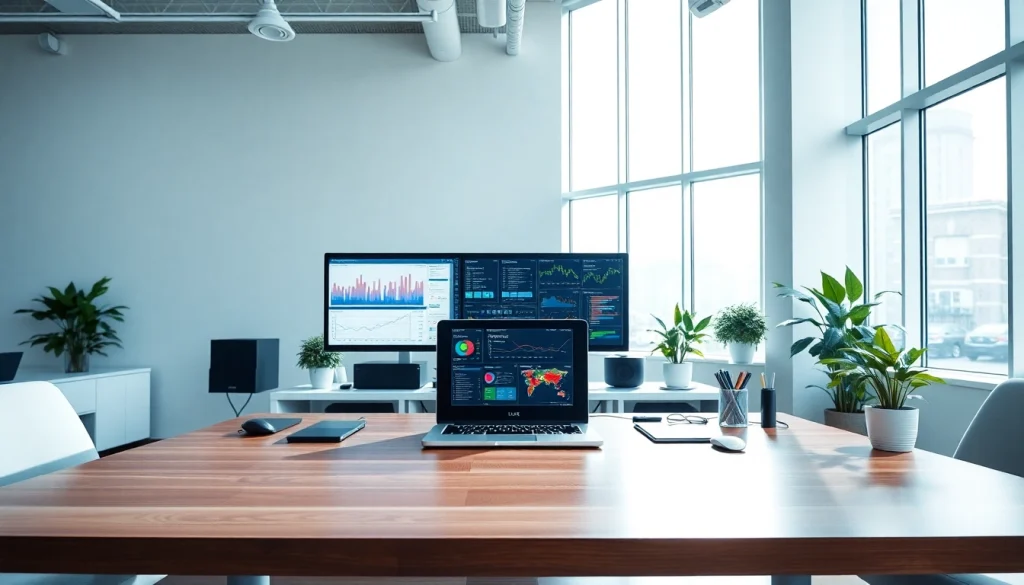View of a virtual desktop setup showcasing productivity in an efficient workspace.