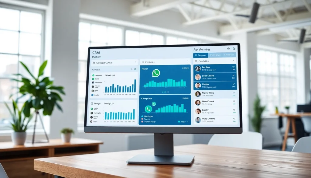 Understand What is a CRM for WhatsApp through an engaging visual of a modern dashboard.