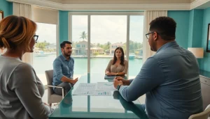 Dustin Rennie providing expert real estate consultation in Mahogany Bay, Belize, showcasing investment insights.