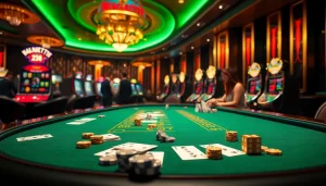 Experience the excitement of Bugatti8 while placing bets at a luxurious casino table.