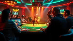 Experience the excitement of online gambling with link vào SV388 showcasing live cockfighting action.