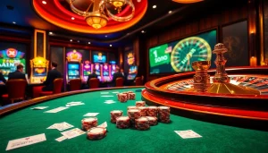 Experience thrilling gameplay at 79 king with vibrant casino tables and exciting betting actions.