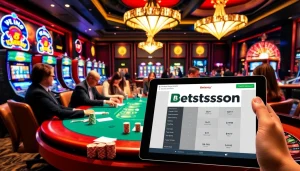 Betsson offers a thrilling poker scene with action-packed gameplay and vibrant casino elements.