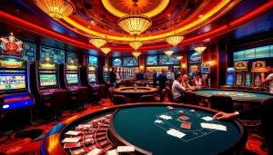 Engaged players experience excitement at Thabet's vibrant casino gaming tables.