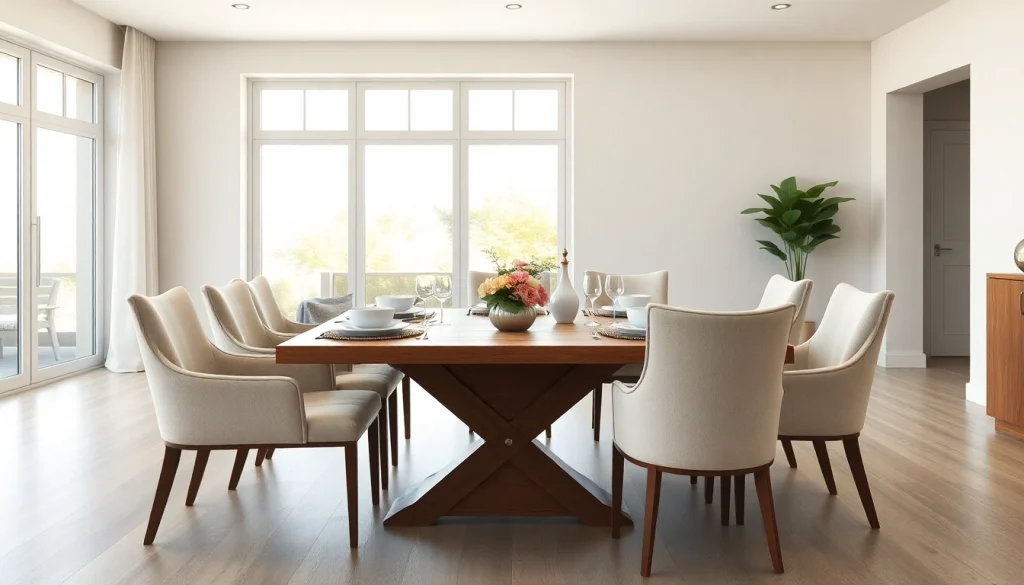 Elegant dining tables arranged for a cozy meal with stylish decor and natural lighting.