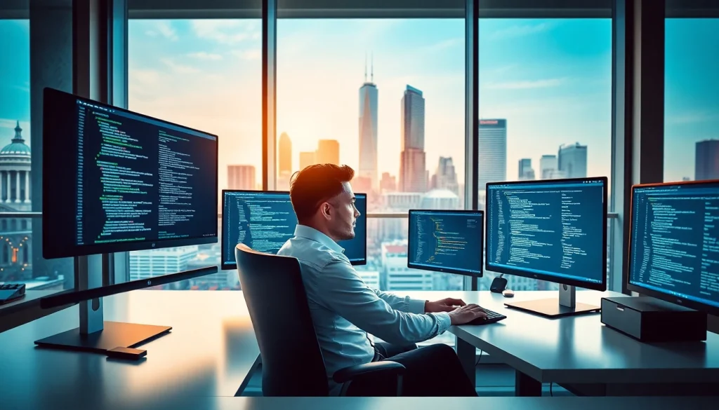 Hire .Net desktop developers efficiently while showcasing modern workspace productivity.