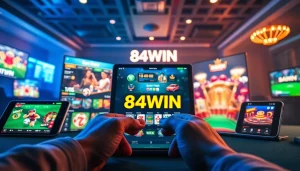 Engaging 84 win online gaming interface showcasing diverse betting options.