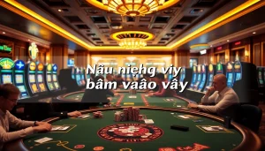 Excite players with lively casino tables, highlighting "Nếu như vậy bám vào đây" in an engaging atmosphere.