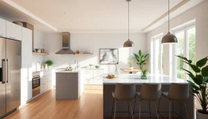 Revamp your space with stunning home renovation examples showcasing modern kitchen designs.