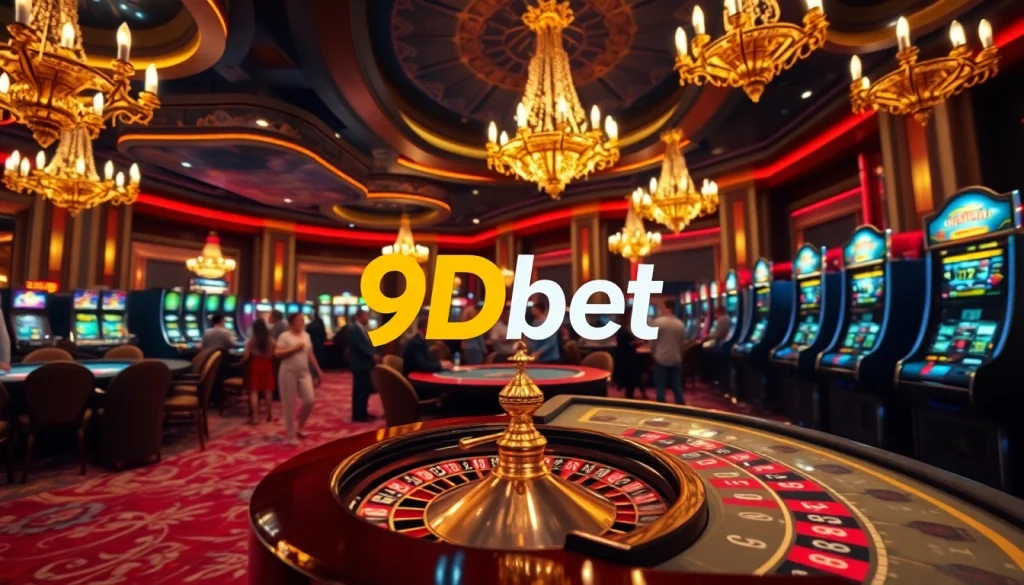 Experience the thrill of winning at 9Dbet's luxurious casino with vibrant slots and engaging table games.
