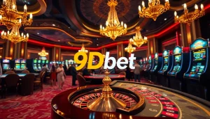 Experience the thrill of winning at 9Dbet's luxurious casino with vibrant slots and engaging table games.